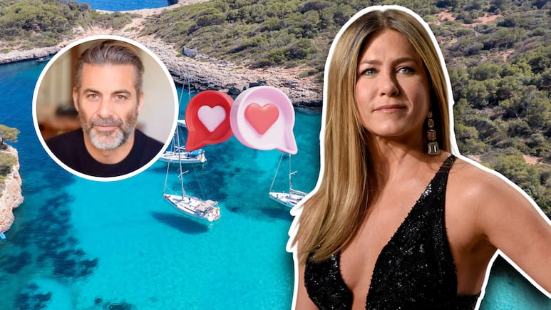 Jennifer Aniston y Jim Curtis fueron vistos en Mallorca