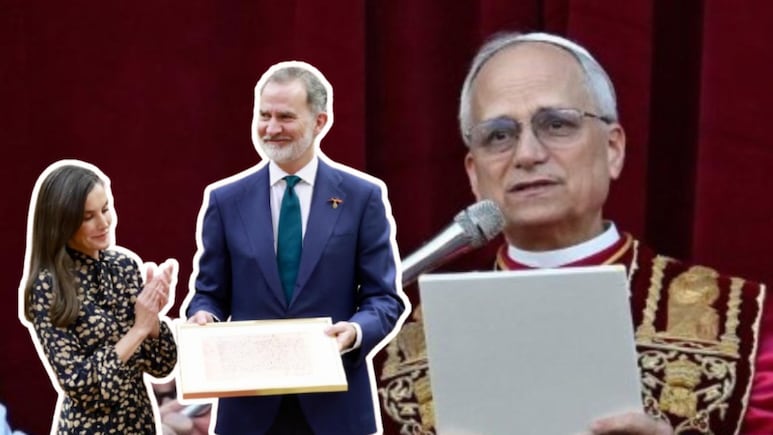 Papa León XIV recibe emotiva felicitación del rey Felipe y Letizia