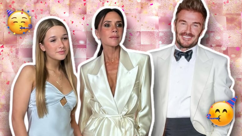 Harper Seven Beckham celebrando su cumpleaños 14 con Victoria y David Beckham