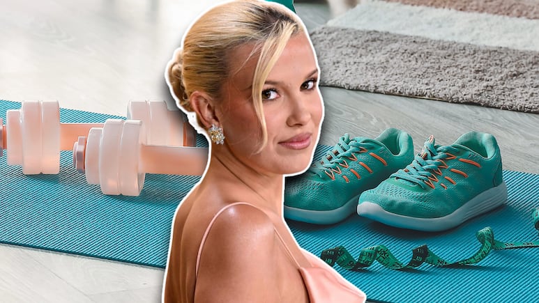 Millie Bobby Brown haciendo ejercicio en su rutina fitness