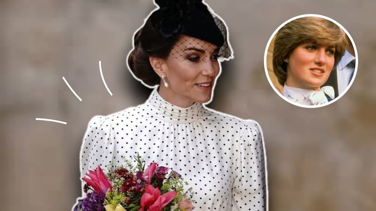 El emotivo homenaje de Kate Middleton a Lady Di con un vestido de lunares y los pendientes Collingwood