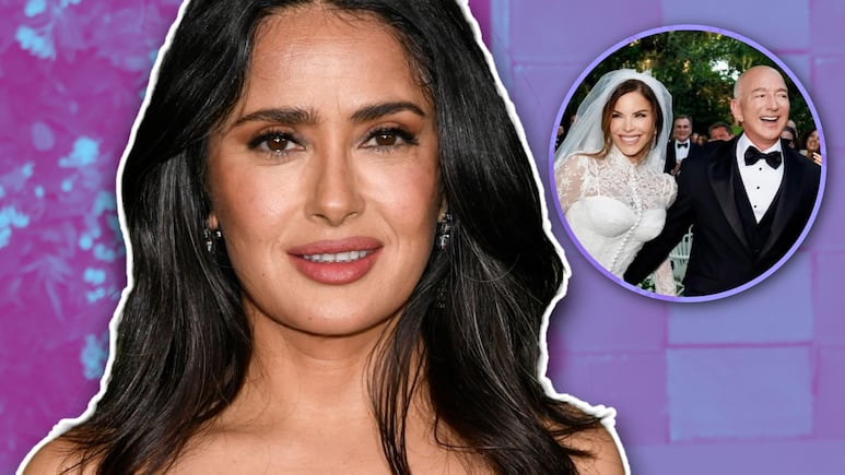 Salma Hayek brilló por su ausencia en la boda de Bezos