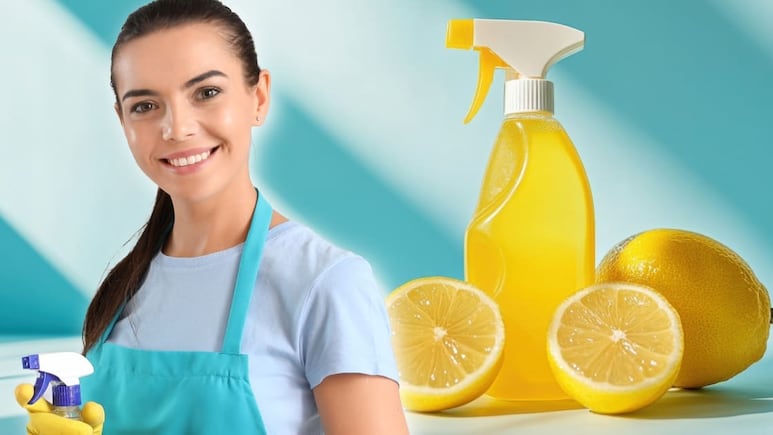 Limpiador casero multiusos con vinagre y cítricos naturales