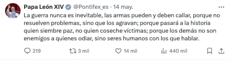 Mensaje de paz