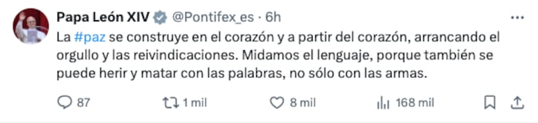 Llamado a la paz