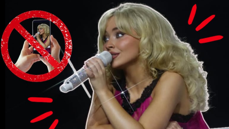 Sabrina Carpenter se plantea prohibir celulares en sus conciertos por esta razón