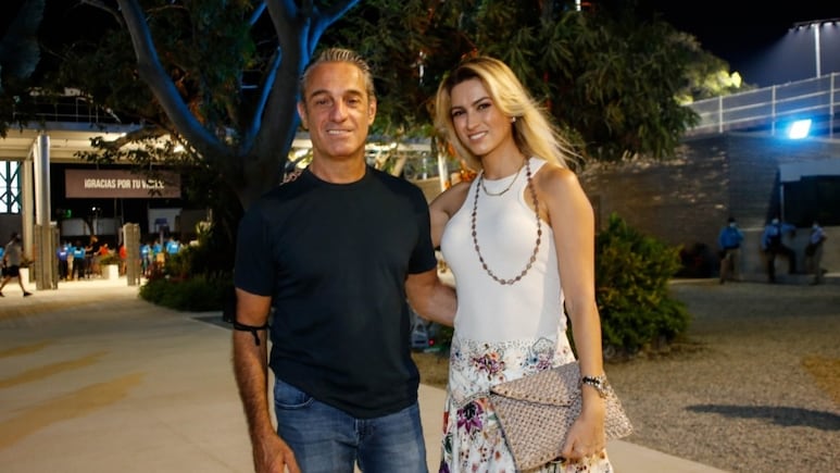 Carlos Slim Jr., y su familia en el Abierto Mexicano de Tenis de Acapulco