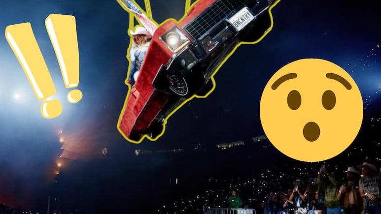 Beyoncé pasa tremendo susto en Houston su auto flotante casi se vuelca en pleno show
