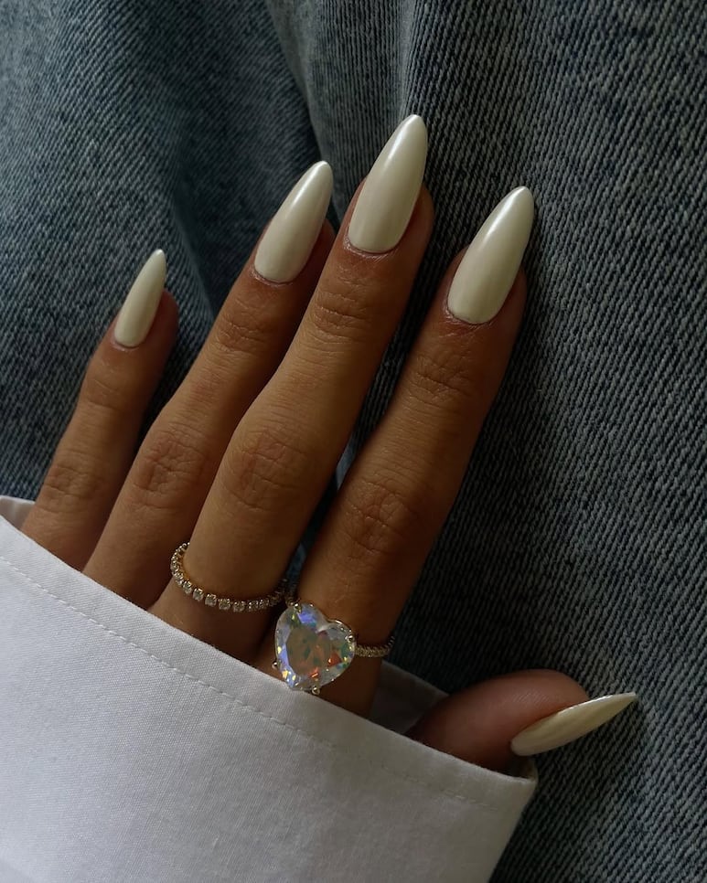 uñas espejo vainilla