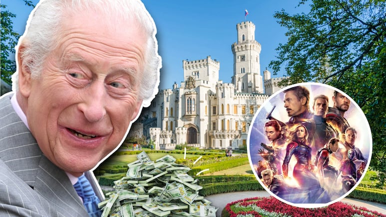 Set de Marvel en Windsor Great Park con el Castillo al fondo
