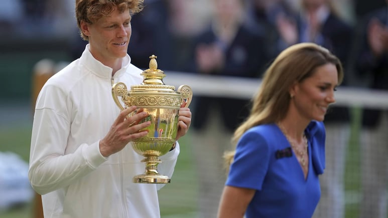 Kate Middleton entrega trofeo a Jannik Sinner