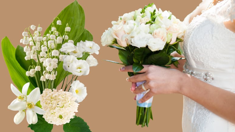 Ramo de novia con flores que traen fortuna ¿qué flores no pueden faltar