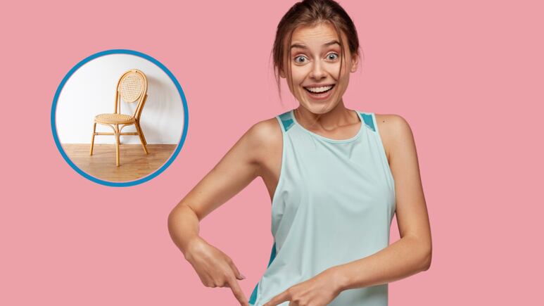 1 ejercicio en la silla para perder más de 10 kilos y ganar masa muscular