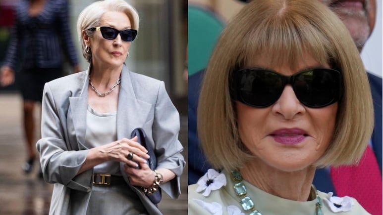 Meryl Streep con Anna Wintour para una entrevista de Vogue en 2017