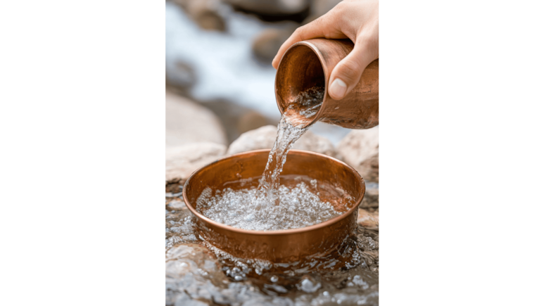 Vaso de cobre tradicional ayurvédico