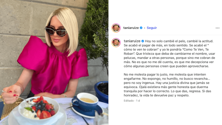 Tania Ruiz luce su nuevo corte estilo french bob