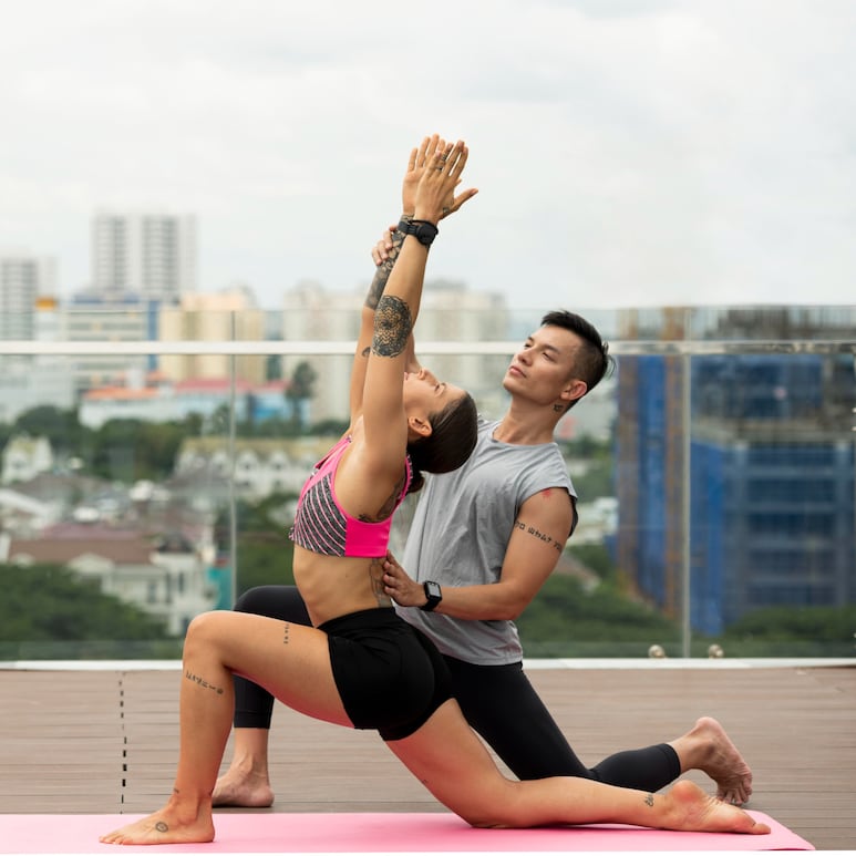 yoga en pareja