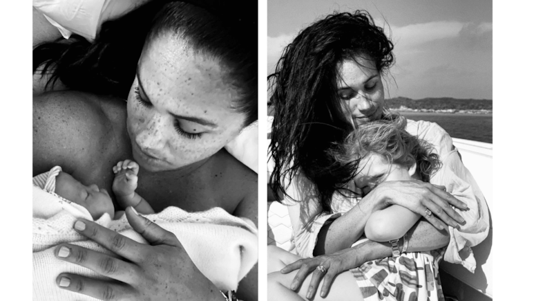 Meghan Markle abraza a su hija Lilibet a bordo de un barco