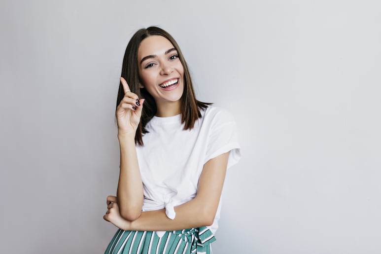 mujer feliz