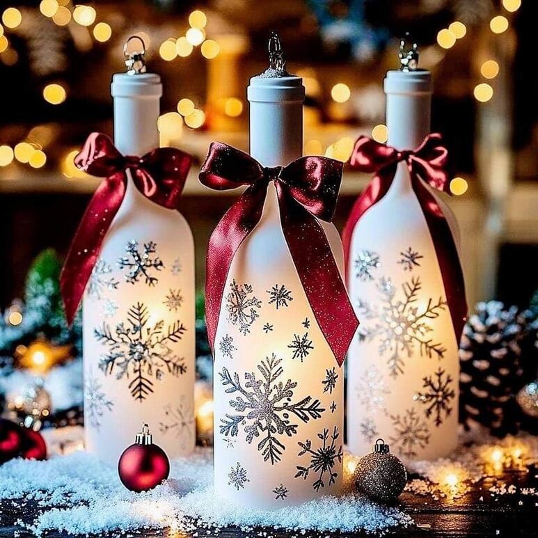 botellas navideñas