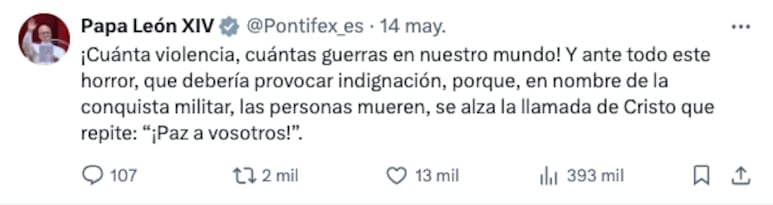 Llamado de paz