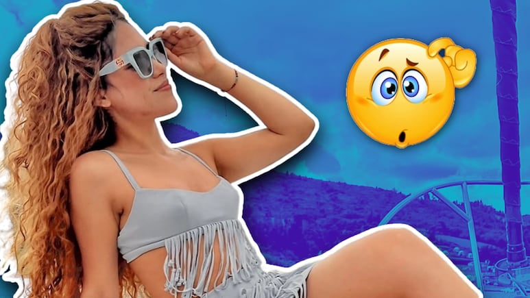 Imitadora de Shakira en centro comercial de Barcelona