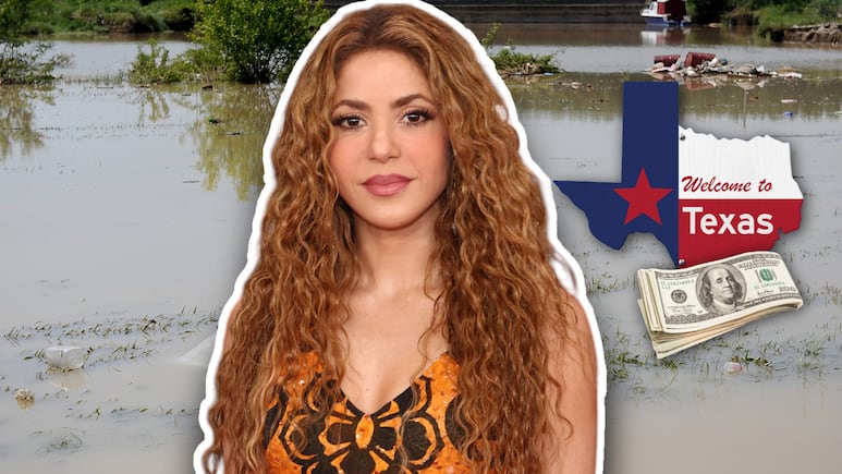 shakira dona dinero a Texas