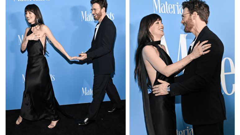 Dakota Johnson y Chris Evans se divierten en el estreno de Materialists