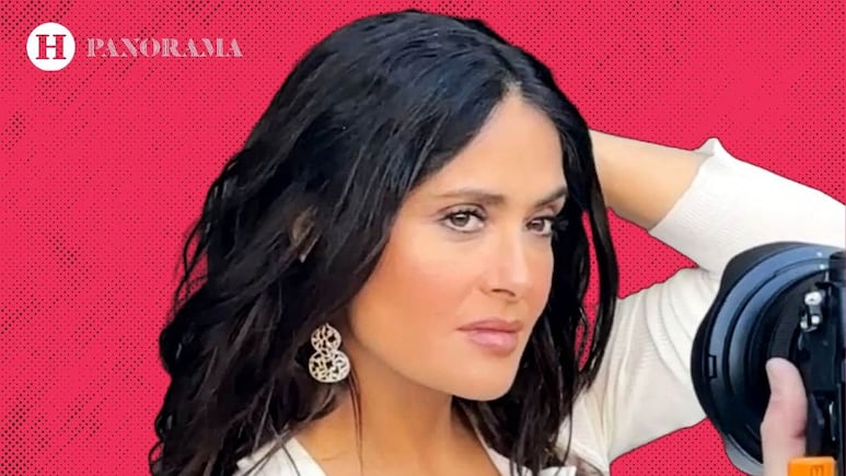 Salma Hayek se suma a la tendencia barbiecore con el traje de baño rosa con escote corazón