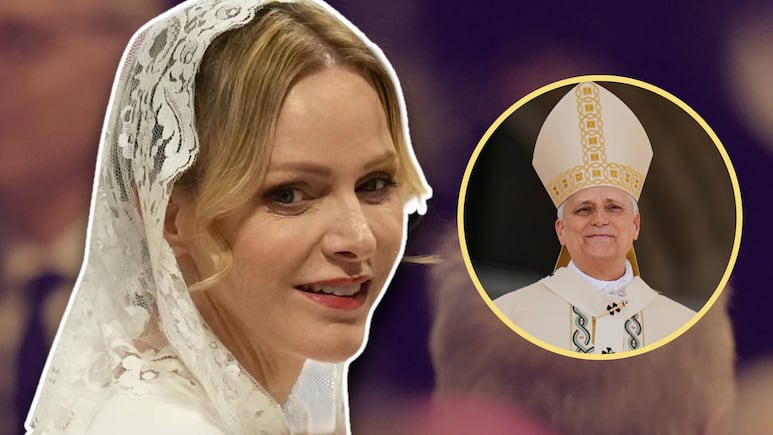 El significado del look blanco de Charlene de Mónaco en la misa del Papa León XIV